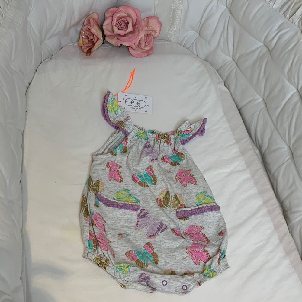 Egg Kiera romper 6 months baby butterfly